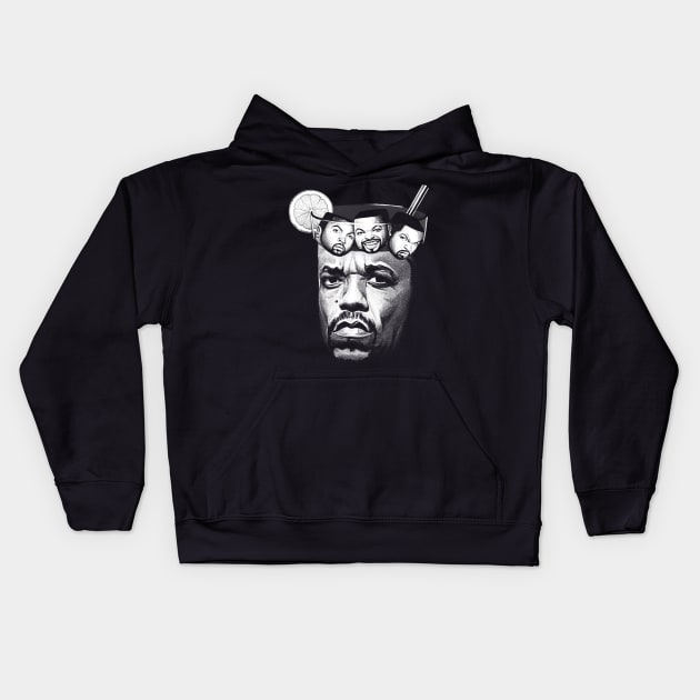 Ice-T with Ice Cube Kids Hoodie by Riso Art